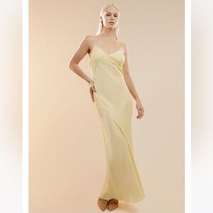 Bardot Avoco Lace Detail Midi Dress In Canary Yellow